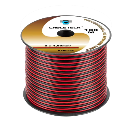 Kabel głośnikowy 1,0mm czarno-czerwony