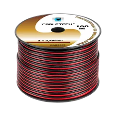 Kabel głośnikowy 2,5mm czarno-czerwony