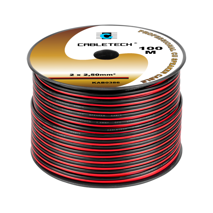 Kabel głośnikowy 2,5mm czarno-czerwony Kabel głośnikowy 2,5mm czarno-czerwony