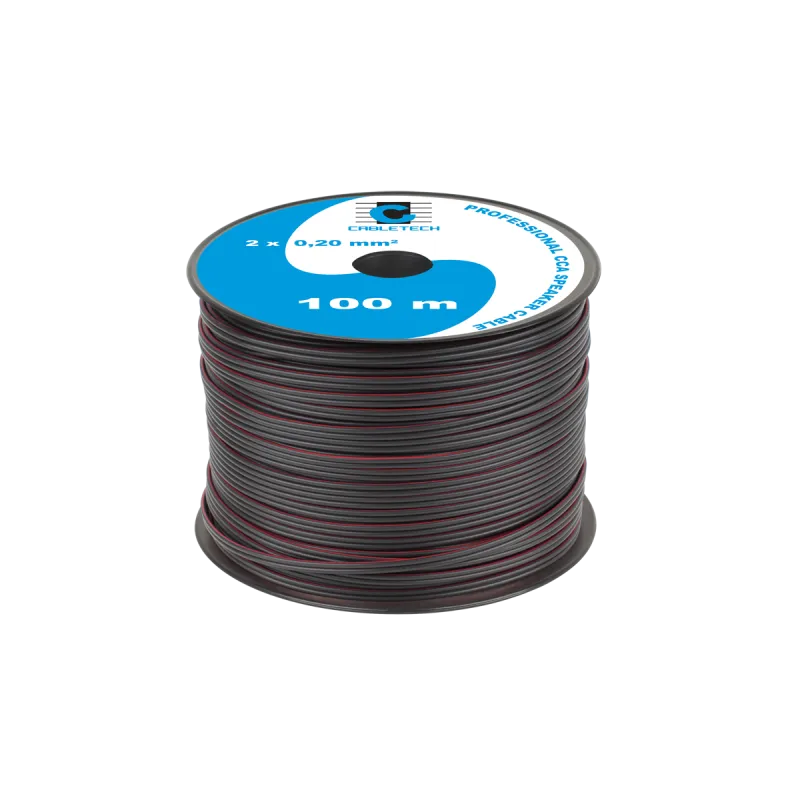 Kabel głośnikowy CCA 0.20mm czarny Kabel głośnikowy CCA 0.20mm czarny