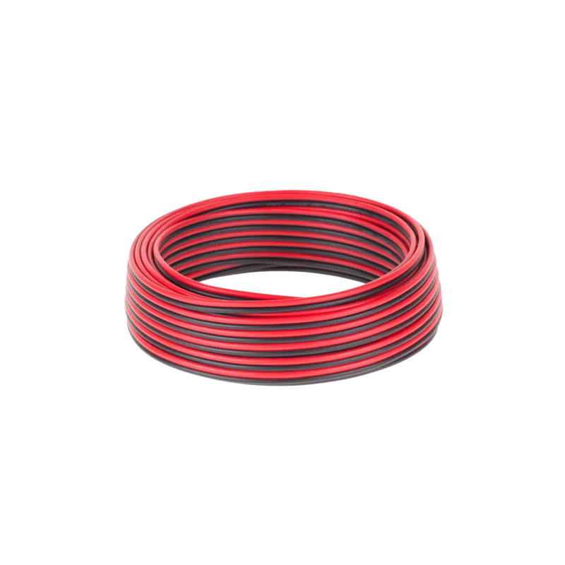 Kabel głośnikowy CCA 0.75mm czarno-czerwony 10M Kabel głośnikowy CCA 0.75mm czarno-czerwony 10M