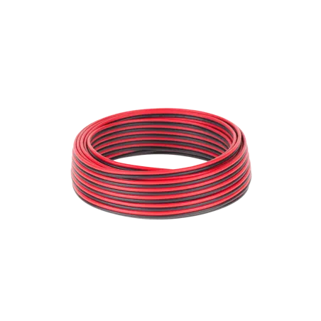 Kabel głośnikowy CCA 0.75mm czarno-czerwony 10M