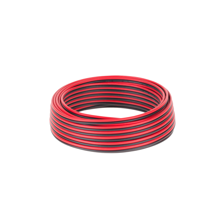 Kabel głośnikowy CCA 0.75mm czarno-czerwony 10M Kabel głośnikowy CCA 0.75mm czarno-czerwony 10M