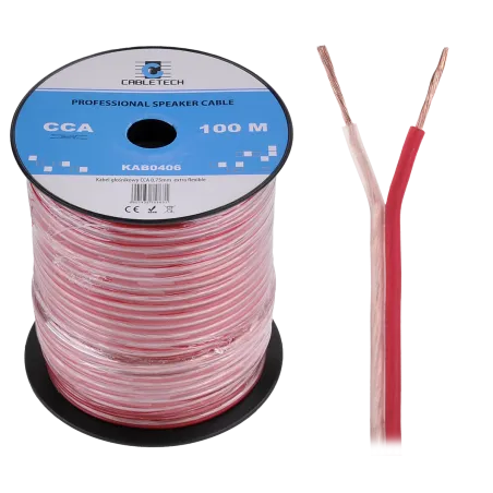 Kabel głośnikowy CCA 0.75mm Cabletech extra flexible
