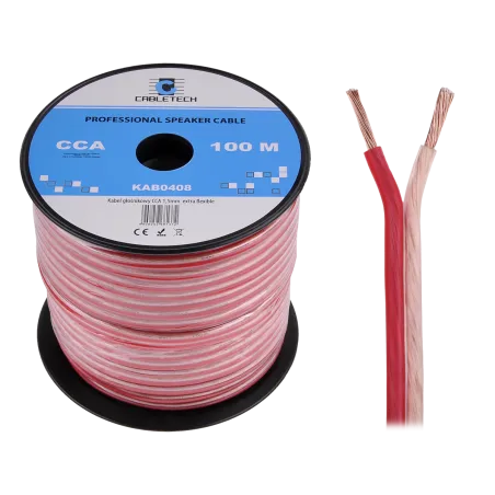 Kabel głośnikowy CCA 1.5mm Cabletech extra flexible