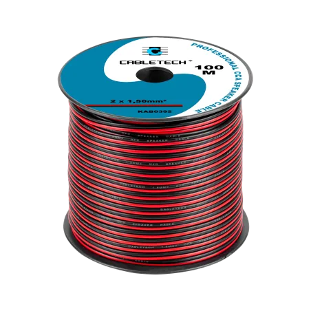 Kabel głośnikowy CCA 1.5mm czarno-czerwony