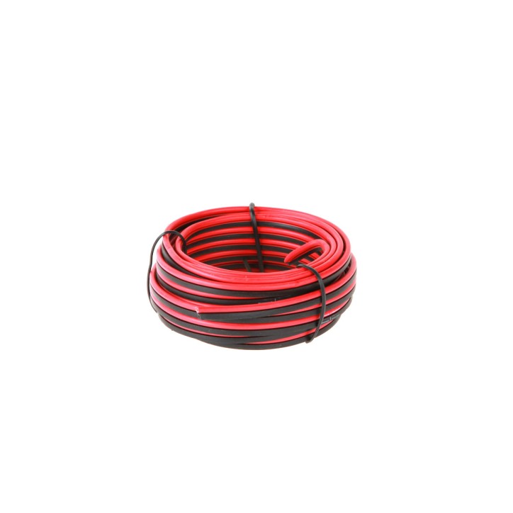 Kabel głośnikowy CCA 1mm 10M czer.-czarn. Kabel głośnikowy CCA 1mm 10M czer.-czarn.