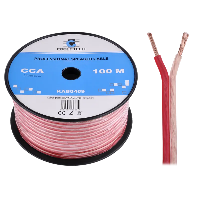 Kabel głośnikowy CCA 2.5mm Cabletech extra soft Kabel głośnikowy CCA 2.5mm Cabletech extra soft