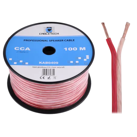 Kabel głośnikowy CCA 2.5mm Cabletech extra soft