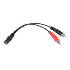 Kabel gniazdo jack 3.5-2xRCA 20cm