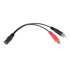 Kabel gniazdo jack 3.5-2xRCA 20cm