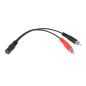 Kabel gniazdo jack 3.5-2xRCA 20cm