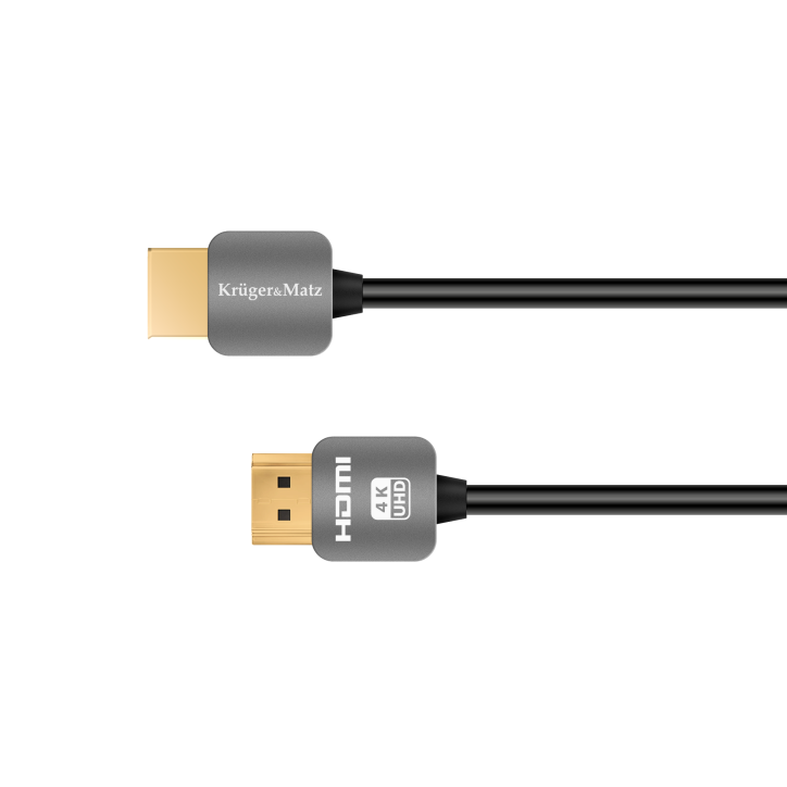 Kabel HDMI - HDMI wtyk-wtyk (A-A) 1.8m Kruger&Matz 4K Kabel HDMI - HDMI wtyk-wtyk (A-A) 1.8m Kruger&Matz 4K
