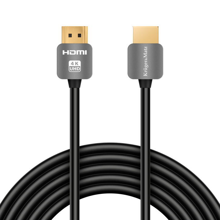Kabel HDMI - HDMI wtyk-wtyk (A-A) 1.8m Kruger&Matz 4K Kabel HDMI - HDMI wtyk-wtyk (A-A) 1.8m Kruger&Matz 4K