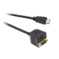 Kabel HDMI wtyk na HDMI gniazdo + DVI 24+5 gniazdo - 0.2m