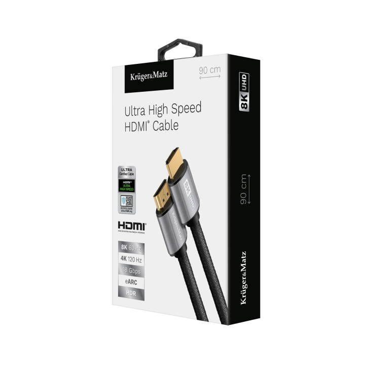 Kabel HDMI-HDMI 2.1 8K 0,9 m Kruger&Matz Kabel HDMI-HDMI 2.1 8K 0,9 m Kruger&Matz