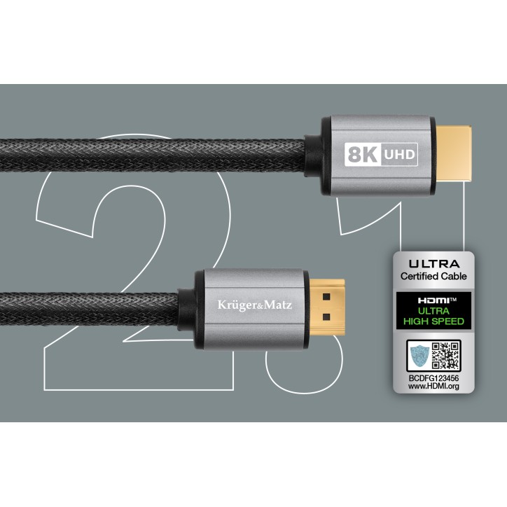 Kabel HDMI-HDMI 2.1 8K 3 m Kruger&Matz Kabel HDMI-HDMI 2.1 8K 3 m Kruger&Matz