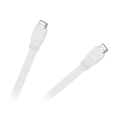 Kabel HDMI-HDMI płaski biały 2.0v 1.5M