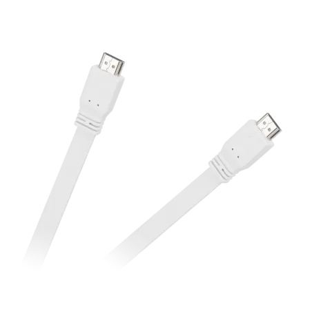 Kabel HDMI-HDMI płaski biały 2.0v 1.5M