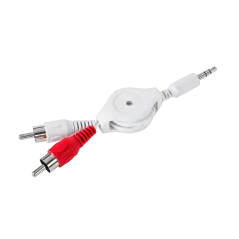 Kabel Jack 3,5 - 2 RCA zwijany 0,8m