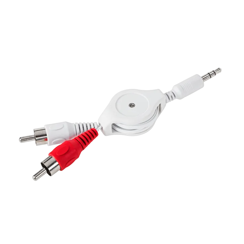 Kabel Jack 3,5 - 2 RCA zwijany 0,8m