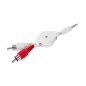 Kabel Jack 3,5 - 2 RCA zwijany 0,8m