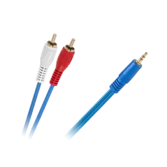 Kabel JACK 3,5-2 x RCA NIEB.4MM 3m