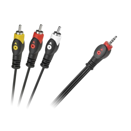 Kabel Jack 3.5 cztero-polowy 3 x RCA 3m