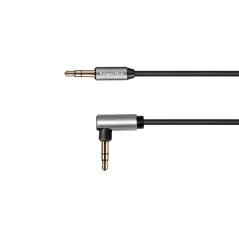Kabel jack 3.5 kątowy - jack 3.5 prosty sprężynka 1.8m Kruger&Matz Basic