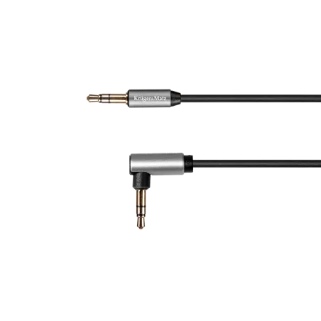 Kabel jack 3.5 kątowy - jack 3.5 prosty sprężynka Kruger&Matz Basic