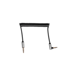 Kabel jack 3.5 kątowy - jack 3.5 prosty sprężynka Kruger&Matz Basic