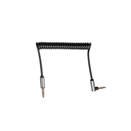 Kabel jack 3.5 kątowy - jack 3.5 prosty sprężynka Kruger&Matz Basic