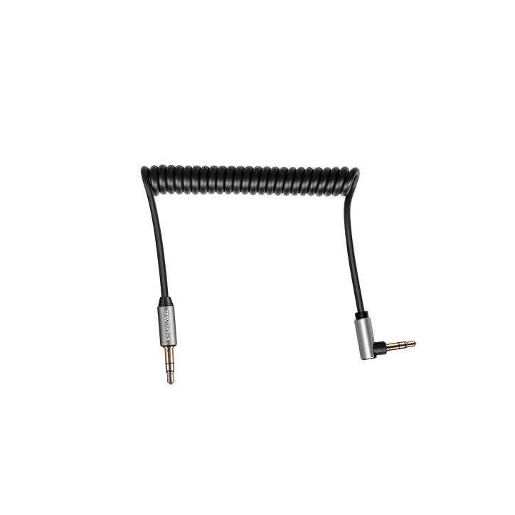 Kabel jack 3.5 kątowy - jack 3.5 prosty sprężynka Kruger&Matz Basic Kabel jack 3.5 kątowy - jack 3.5 prosty sprężynka Kruger&Matz Basic