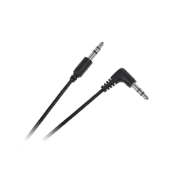 Kabel JACK 3.5 wtyk - JACK 3.5 wtyk 0.5m kątowo-prosty Cabletech standard