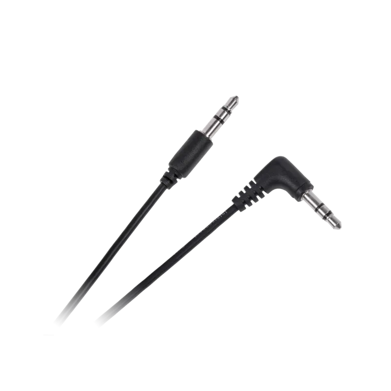 Kabel JACK 3.5 wtyk - JACK 3.5 wtyk 0.5m kątowo-prosty Cabletech standard Kabel JACK 3.5 wtyk - JACK 3.5 wtyk 0.5m kątowo-prosty Cabletech standard