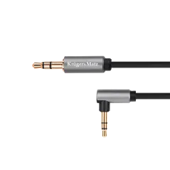 Kabel jack 3.5 wtyk kątowy stereo - 3.5 wtyk stereo 1.8m Kruger&Matz Basic