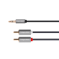 Kabel jack 3.5 wtyk stereo - 2RCA 1.8m Kruger&Matz Basic Kabel jack 3.5 wtyk stereo - 2RCA 1.8m Kruger&Matz Basic