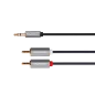 Kabel jack 3.5 wtyk stereo - 2RCA 1.8m Kruger&Matz Basic