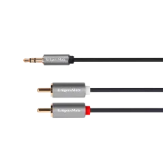 Kabel jack 3.5 wtyk stereo - 2RCA 3m Kruger&Matz Basic