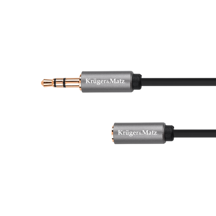Kabel jack 3.5 wtyk stereo - 3.5 gniazdo stereo 1.8m Kruger&Matz Basic Kabel jack 3.5 wtyk stereo - 3.5 gniazdo stereo 1.8m Kruger&Matz Basic