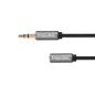 Kabel jack 3.5 wtyk stereo - 3.5 gniazdo stereo 1m Kruger&Matz Basic