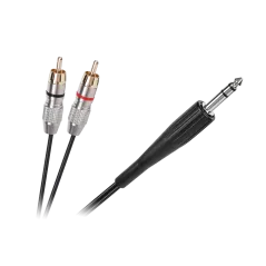 Kabel JACK 6.3 stereo - 2RCA 3m