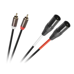 Kabel mikrofonowy 2x wt. Cannon - 2 x RCA 1.5m