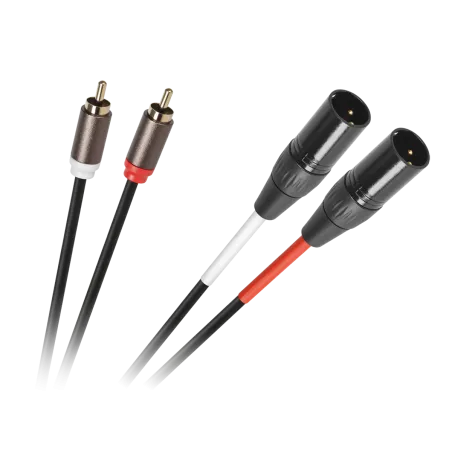 Kabel mikrofonowy 2x wt. Cannon - 2 x RCA 1.5m