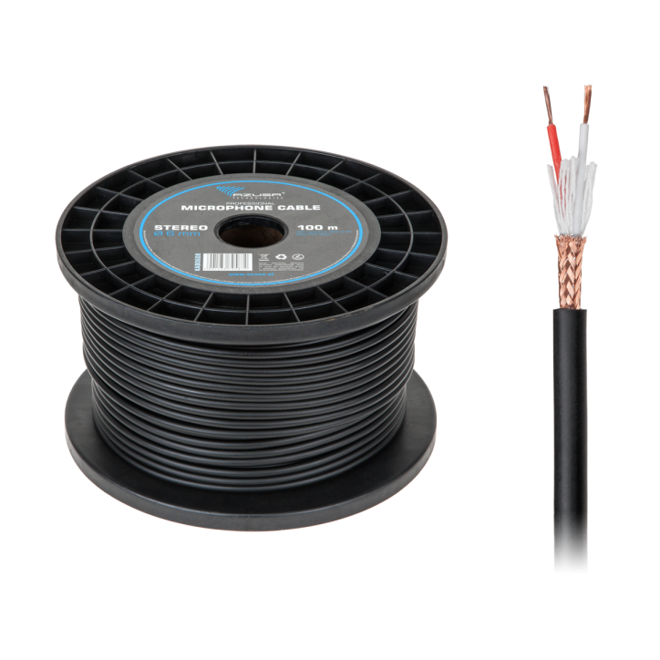 Kabel mikrofonowy AZUSA stereo 6mm profesjonalny Kabel mikrofonowy AZUSA stereo 6mm profesjonalny
