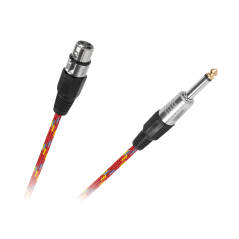 Kabel mikrofonowy gniazdo CANON-wtyk JACK 6.3mm 5m