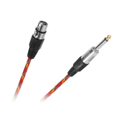 Kabel mikrofonowy gniazdo CANON-wtyk JACK 6.3mm 5m