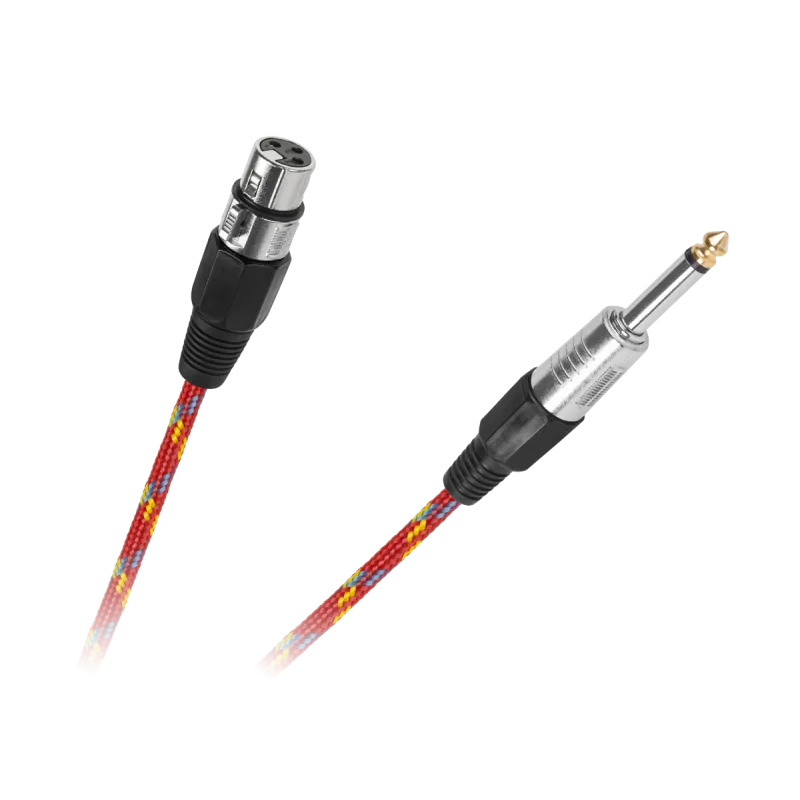 Kabel mikrofonowy gniazdo CANON-wtyk JACK 6.3mm 5m