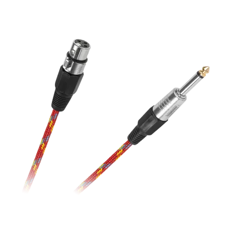 Kabel mikrofonowy gniazdo CANON-wtyk JACK 6.3mm 3m