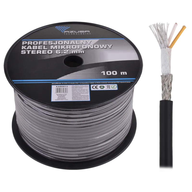 Kabel mikrofonowy stereo AZUSA profesjonalny Kabel mikrofonowy stereo AZUSA profesjonalny